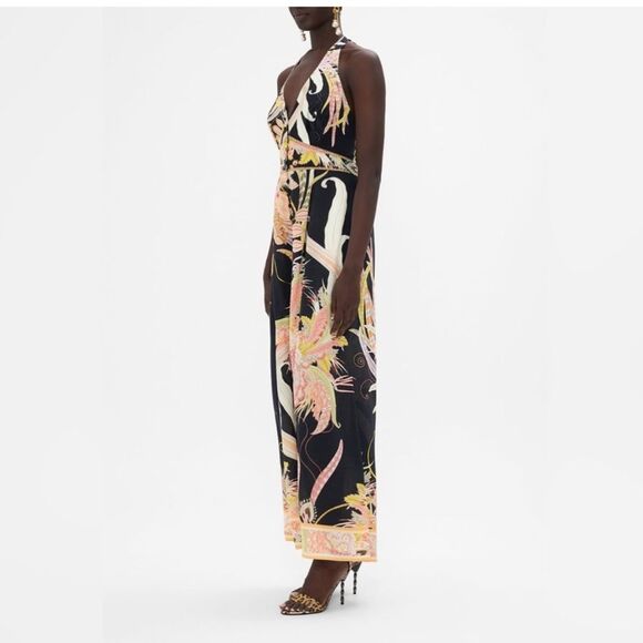 NWOT Camilla Halterneck Jumpsuit with Tie Neck Lady of the Moon. SMALL - Picture 4 of 11